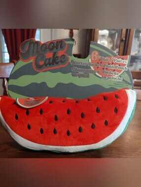 Watermelon Plush Pouch with 6 Quarter Socks
